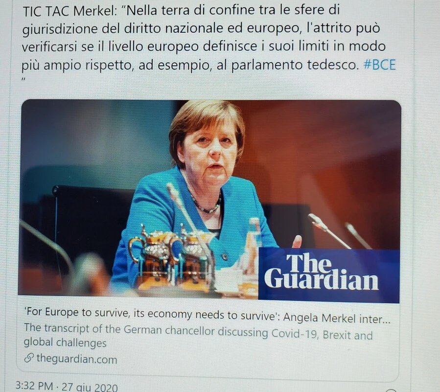 merkel difende le istituzioni tedesche